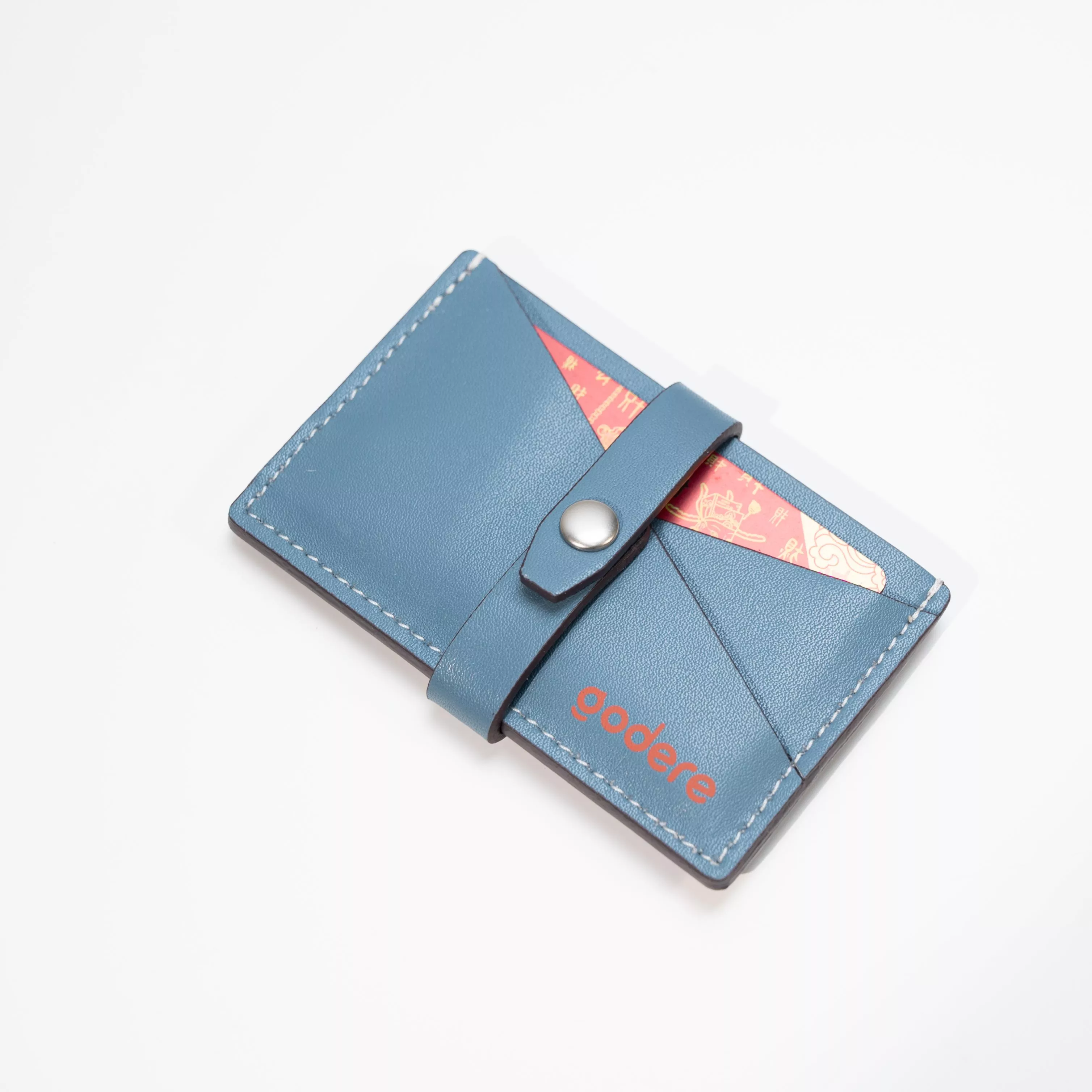 Porte-cartes en cuir véritable, créatif, fait à la main, couleur Macron, Style Simple