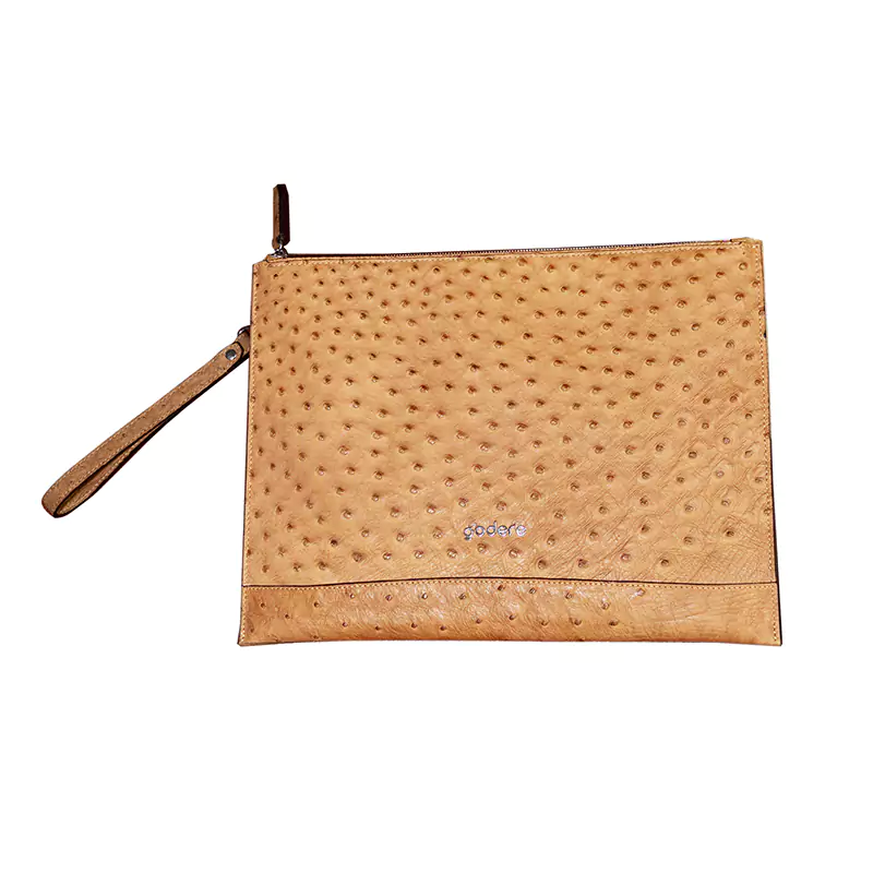 Sac sous les bras en cuir d'autruche original