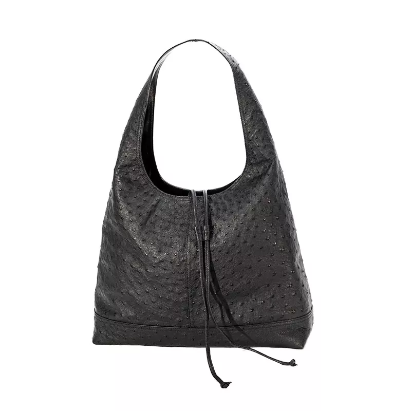 Sac sous les bras en cuir d'autruche