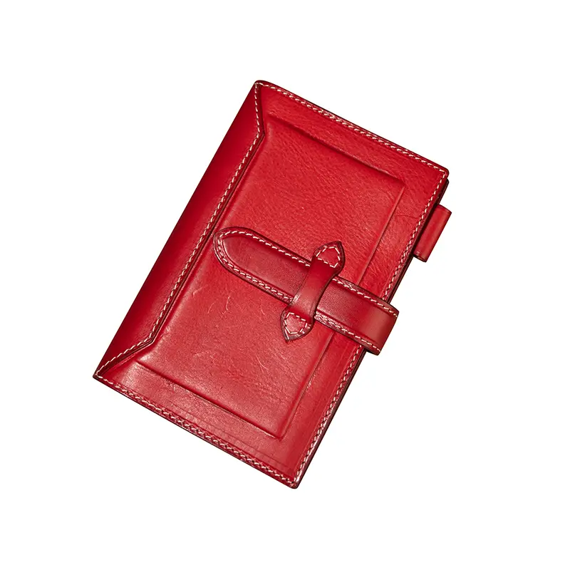 Carnet en cuir rouge