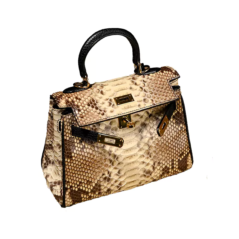 Sac Kelly en peau de serpent