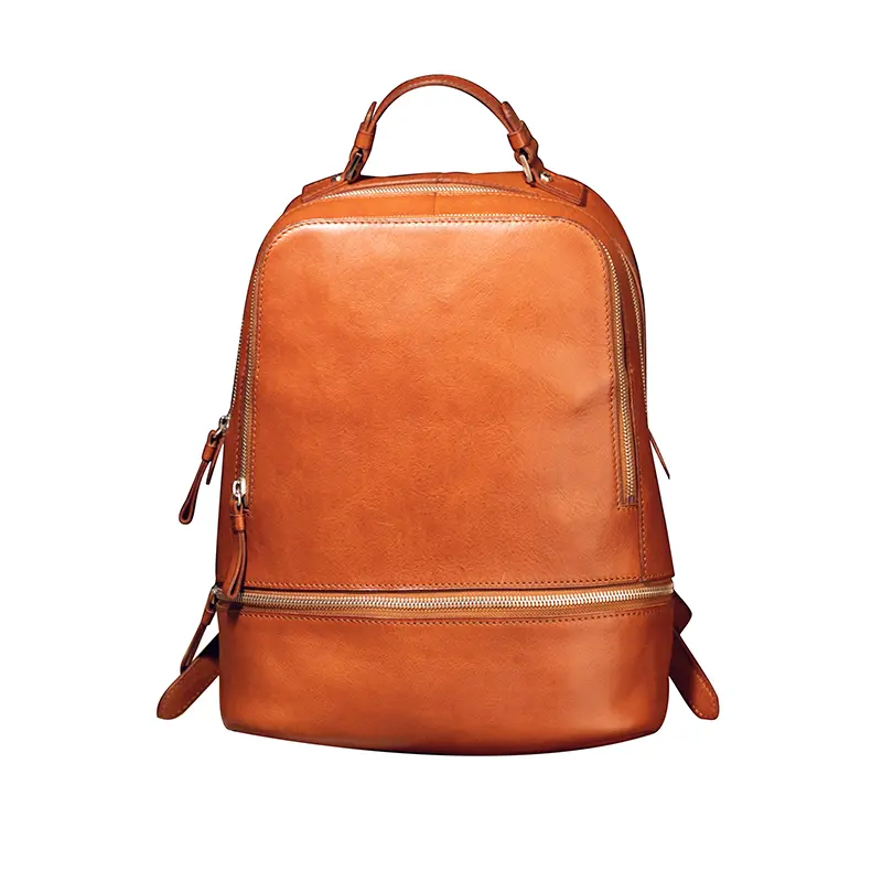 Sac à dos en cuir au tannage végétal