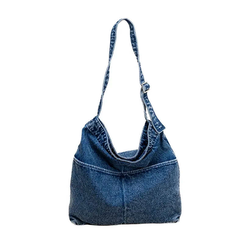 Sac à bandoulière en toile denim pour femme